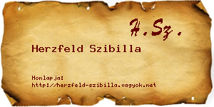 Herzfeld Szibilla névjegykártya